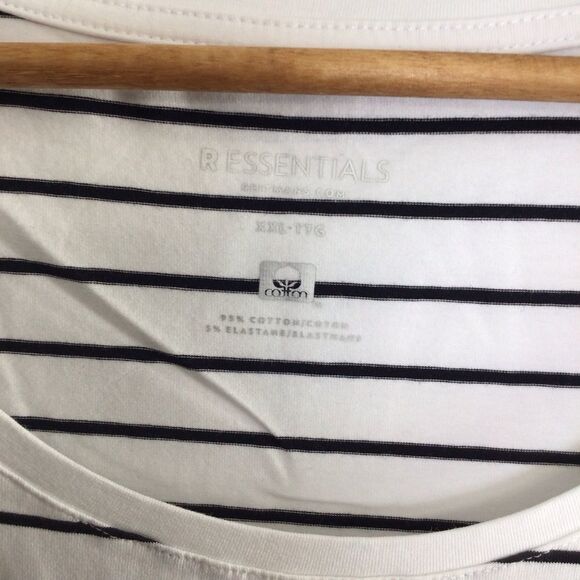 𝅺REITMANS white striped graphic tee Summer vibes t-shirt cotton spandex XXL - Picture 4 of 9